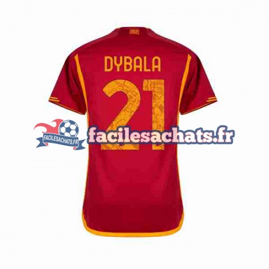 Maillot AS Rome Paulo Dybala 21 2023-2024 Domicile Homme MC