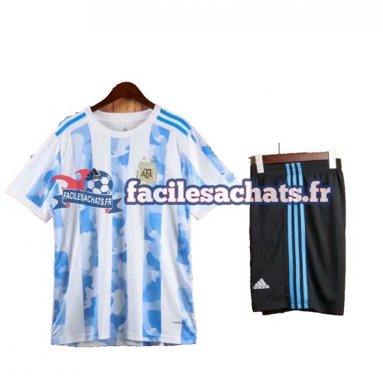 Maillot Argentine 2021 Domicile Enfant MC