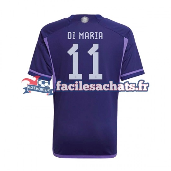 Maillot Argentine Di Maria 11 World Cup 2022 Extérieur Homme MC