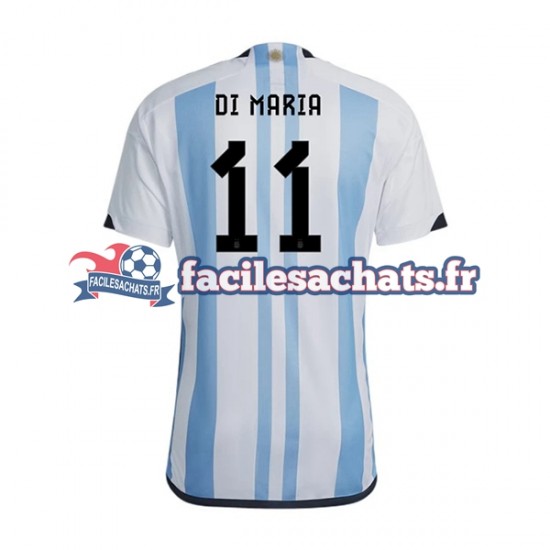 Maillot Argentine Di Maria 11 World Cup 2022 Domicile Homme MC