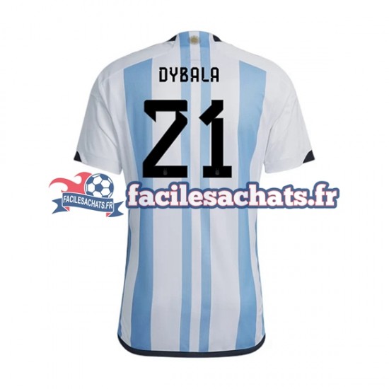 Maillot Argentine Dybala 21 World Cup 2022 Domicile Homme MC