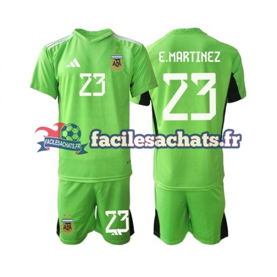 Maillot Argentine Emiliano Martinez 23 World Cup 2022 Gardien Domicile Enfant MC