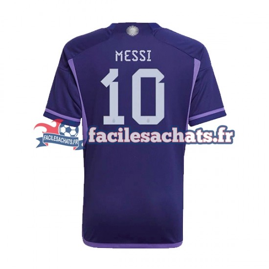 Maillot Argentine Lionel Messi 10 World Cup 2022 Extérieur Homme MC