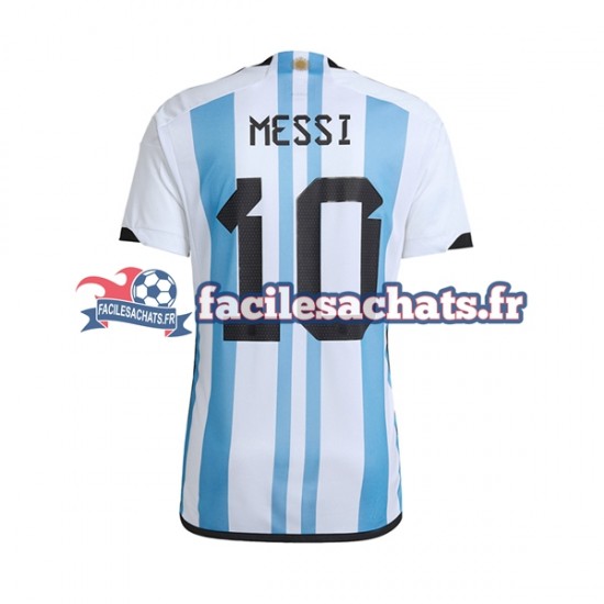 Maillot Argentine Lionel Messi 10 World Cup 2022 Domicile Homme MC