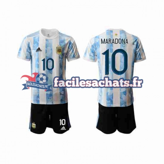 Maillot Argentine Maradona 10 2020-2021 Domicile Enfant MC