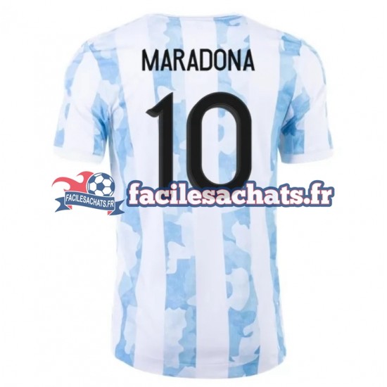 Maillot Argentine Maradona 10 2021 Domicile Homme MC