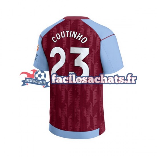 Maillot Aston Villa Philippe Coutinho 23 2023-2024 Domicile Homme MC