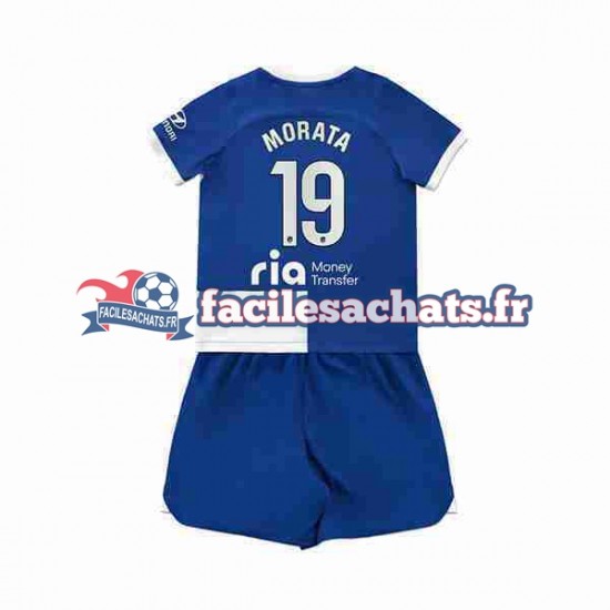 Maillot Atlético Madrid Alvaro Morata 19 2023-2024 Extérieur Enfant MC