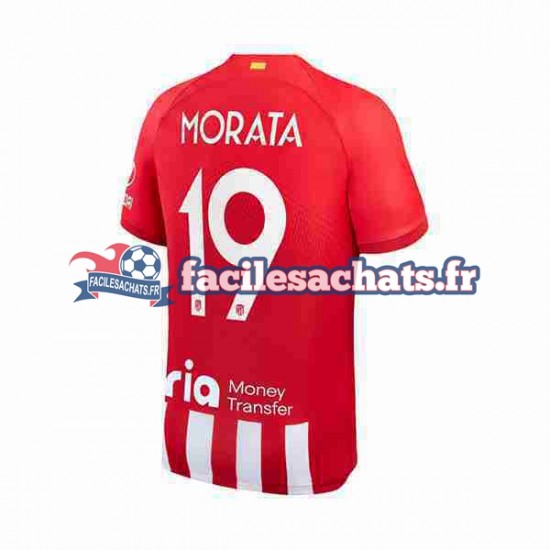 Maillot Atlético Madrid Alvaro Morata 19 2023-2024 Domicile Homme MC