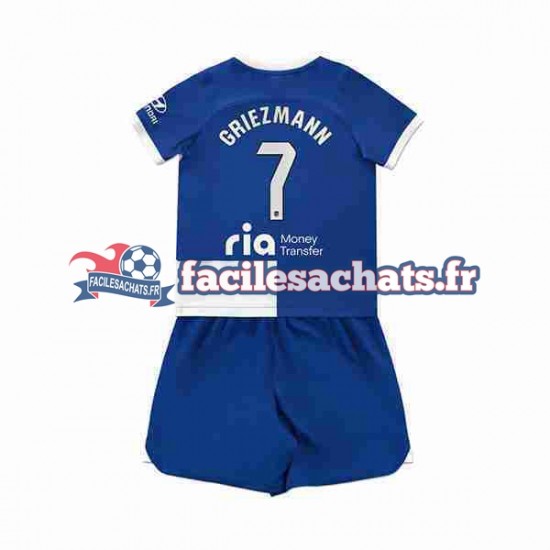 Maillot Atlético Madrid Antoine Griezmann 7 2023-2024 Extérieur Enfant MC