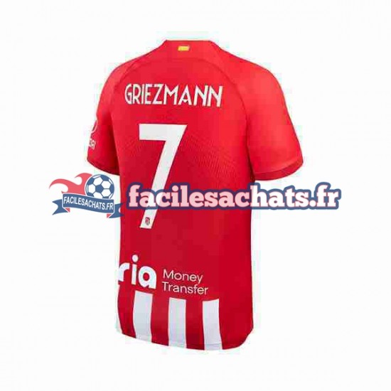 Maillot Atlético Madrid Antoine Griezmann 7 2023-2024 Domicile Homme MC