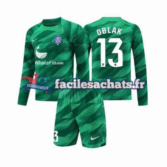 Maillot Atlético Madrid Jan Oblak 13 2023-2024 Gardien Extérieur Enfant ML