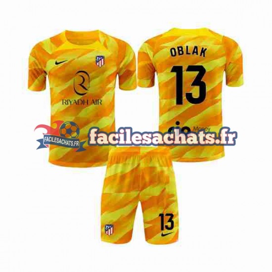 Maillot Atlético Madrid Jan Oblak 13 2023-2024 Gardien Orange Enfant MC