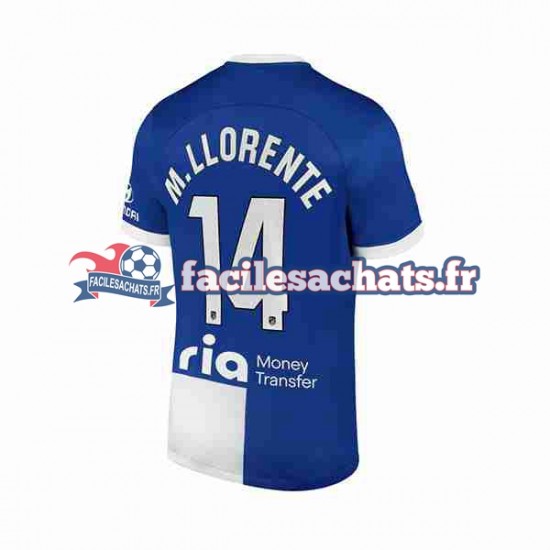 Maillot Atlético Madrid Marcos Llorente 14 2023-2024 Extérieur Homme MC