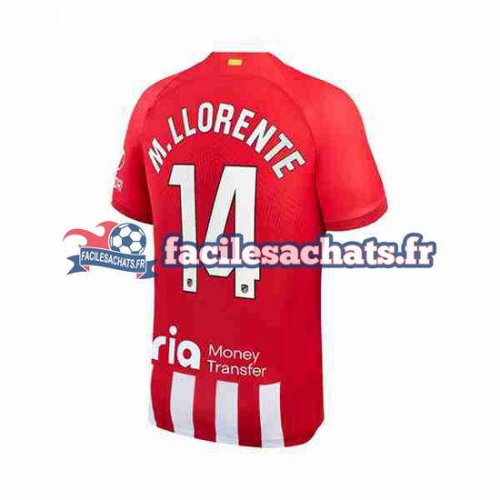 Maillot Atlético Madrid Marcos Llorente 14 2023-2024 Domicile Homme MC