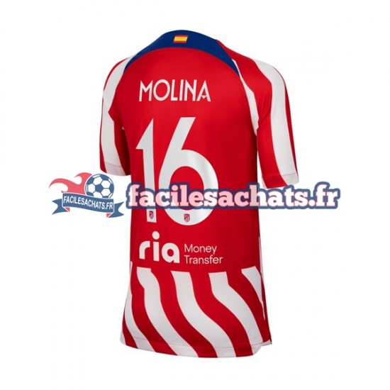 Maillot Atlético Madrid Nahuel Molina 16 2022-2023 Domicile Homme MC