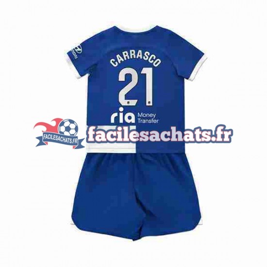 Maillot Atlético Madrid Yannick Carrasco 21 2023-2024 Extérieur Enfant MC