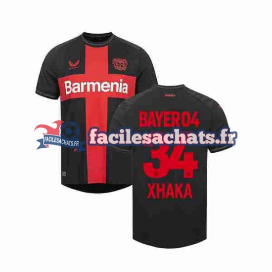 Maillot Bayer 04 Leverkusen Granit Xhaka 34 2023-2024 Domicile Homme MC