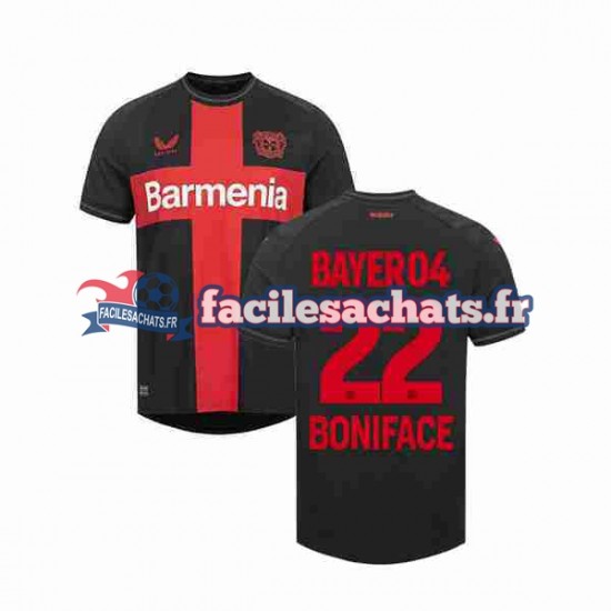 Maillot Bayer 04 Leverkusen Victor Boniface 22 2023-2024 Domicile Homme MC