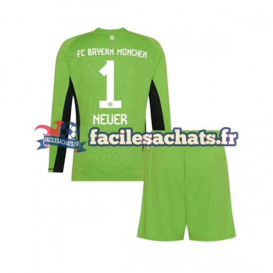 Maillot Bayern Munich Manuel Neuer 1 2023-2024 Gardien Extérieur Enfant ML