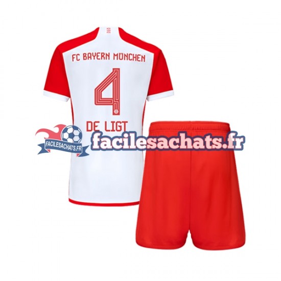 Maillot Bayern Munich Matthijs de Ligt 4 2023-2024 Domicile Enfant MC