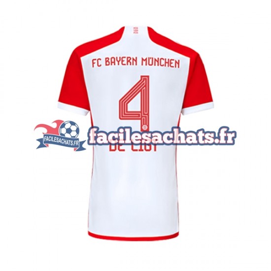 Maillot Bayern Munich Matthijs de Ligt 4 2023-2024 Domicile Homme MC