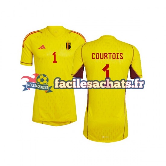 Maillot Belgique Courtois 1 World Cup 2022 Gardien Extérieur Homme MC