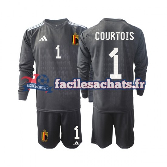 Maillot Belgique Courtois 1 2022 Gardien Extérieur Enfant ML