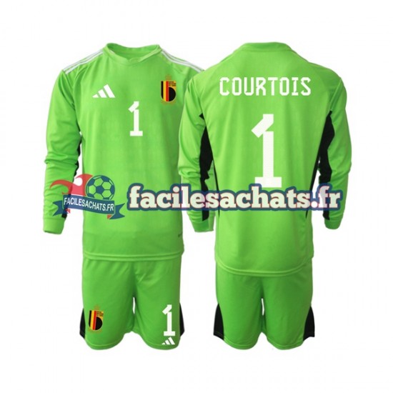 Maillot Belgique Courtois 1 2022 Gardien Domicile Enfant ML