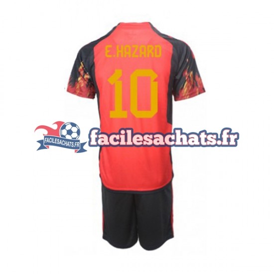 Maillot Belgique Hazard 10 World Cup 2022 Domicile Enfant MC