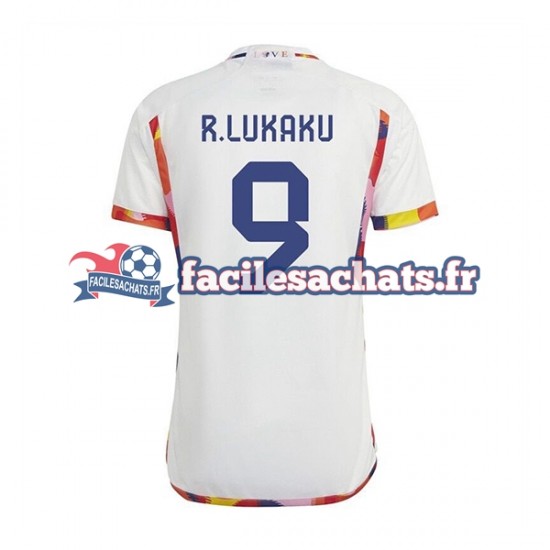 Maillot Belgique Lukaku 9 World Cup 2022 Extérieur Homme MC