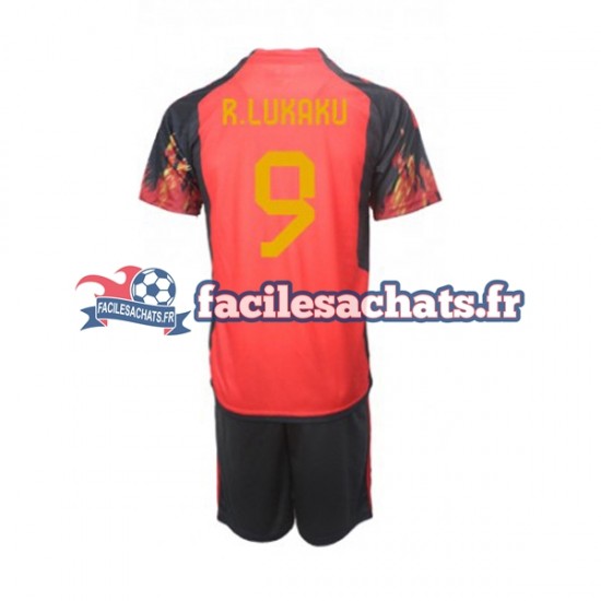 Maillot Belgique Lukaku 9 World Cup 2022 Domicile Enfant MC