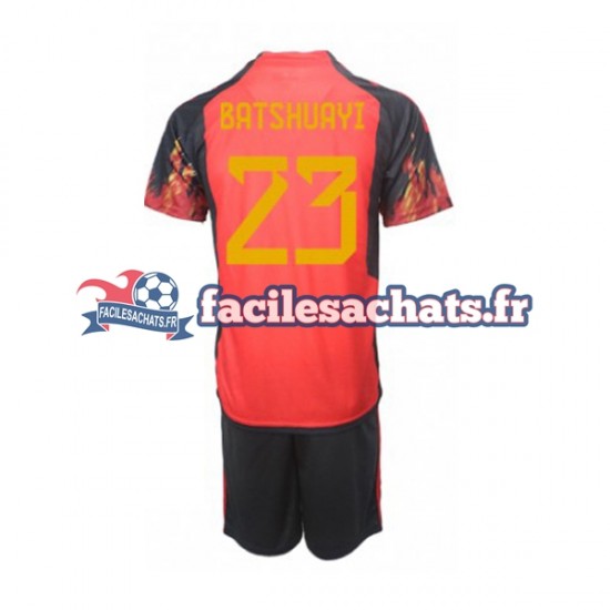 Maillot Belgique Michy Batshuayi 23 World Cup 2022 Domicile Enfant MC