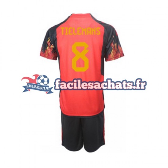 Maillot Belgique Youri Tielemans 8 World Cup 2022 Domicile Enfant MC