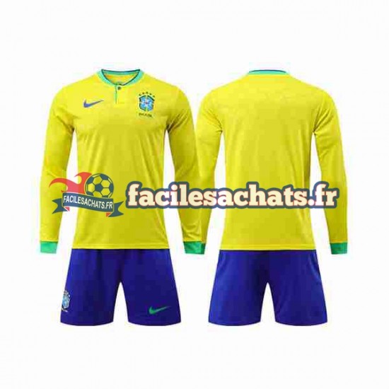 Maillot Brésil World Cup 2022 Domicile Enfant ML