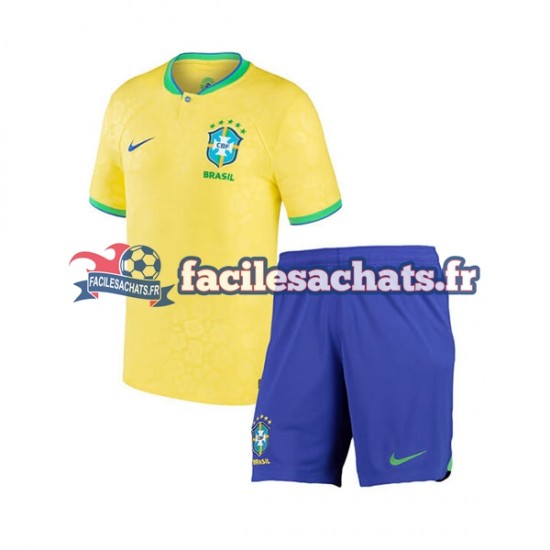 Maillot Brésil World Cup 2022 Domicile Enfant MC