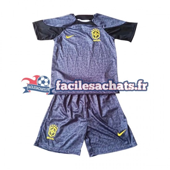 Maillot Brésil World Cup 2022 Gardien Domicile Enfant MC