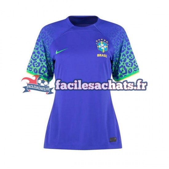 Maillot Brésil World Cup 2022 Extérieur Femme MC