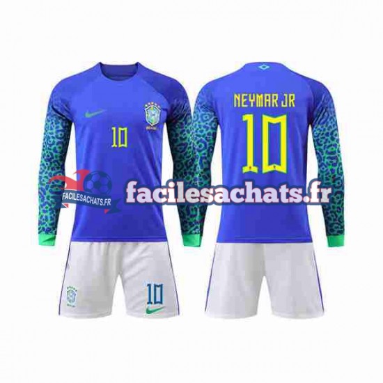 Maillot Brésil Neymar Jr 10 World Cup 2022 Extérieur Enfant ML