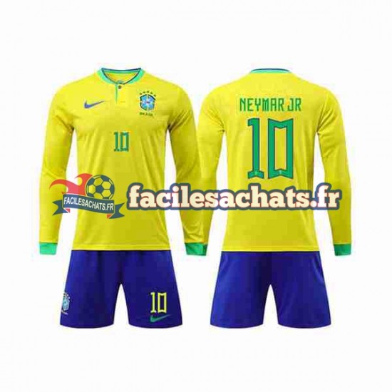 Maillot Brésil Neymar Jr 10 World Cup 2022 Domicile Enfant ML