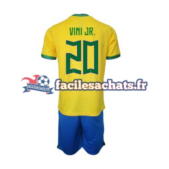 Maillot Brésil Vinicius Junior 20 World Cup 2022 Domicile Enfant MC