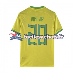 Maillot Brésil Vinicius Junior 20 World Cup 2022 Domicile Homme MC