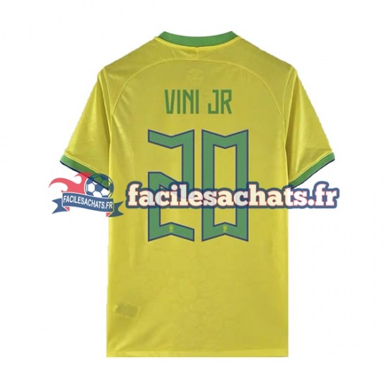 Maillot Brésil Vinicius Junior 20 World Cup 2022 Domicile Homme MC