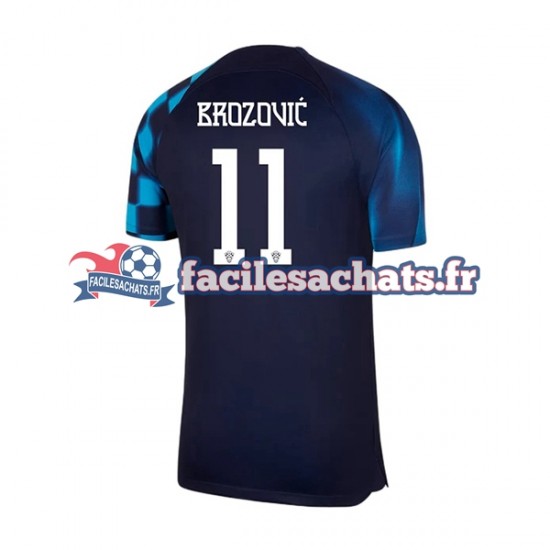 Maillot Croatie Brozovic 11 World Cup 2022 Extérieur Homme MC