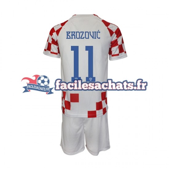 Maillot Croatie Brozovic 11 World Cup 2022 Domicile Enfant MC