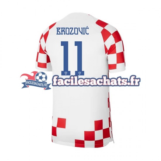 Maillot Croatie Brozovic 11 World Cup 2022 Domicile Homme MC