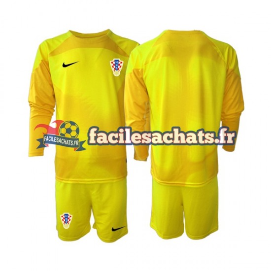 Maillot Croatie World Cup 2022 Gardien Domicile Enfant ML