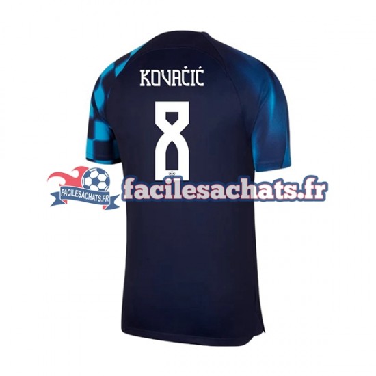 Maillot Croatie Kovacic 8 World Cup 2022 Extérieur Homme MC