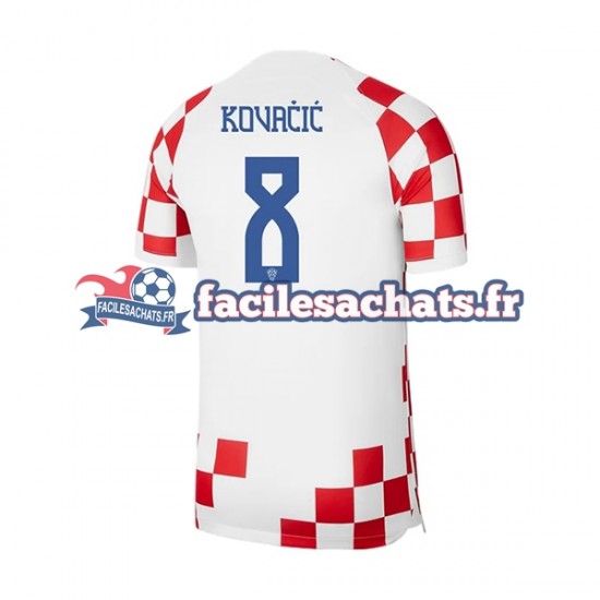 Maillot Croatie Kovacic 8 World Cup 2022 Domicile Homme MC