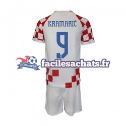 Maillot Croatie Kramaric 9 World Cup 2022 Domicile Enfant MC